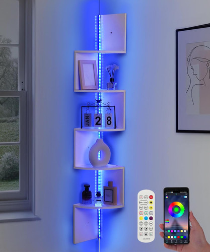 Tier corner shelf with rgb - corner,