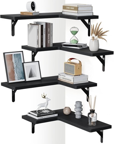 Corner floating shelves set - corner, shelves,