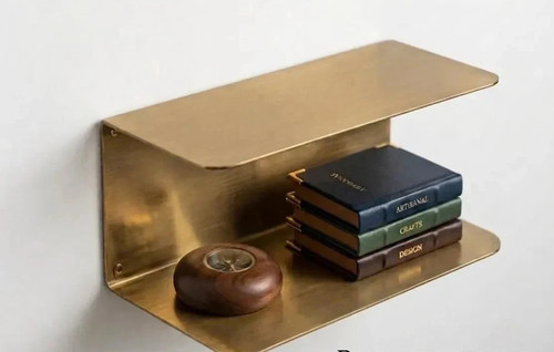 Solid brass corner shelf - corner,