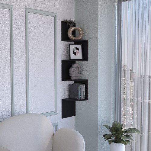 Modern corner shelf wall - shelf,,