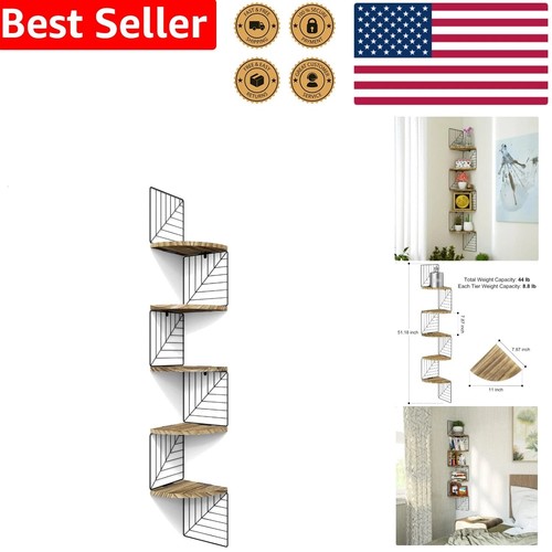Rustic tier corner shelf - 5,