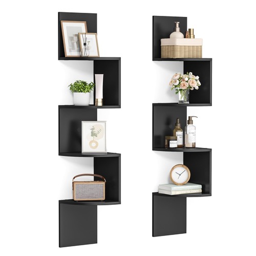 Set corner shelves wall - of,