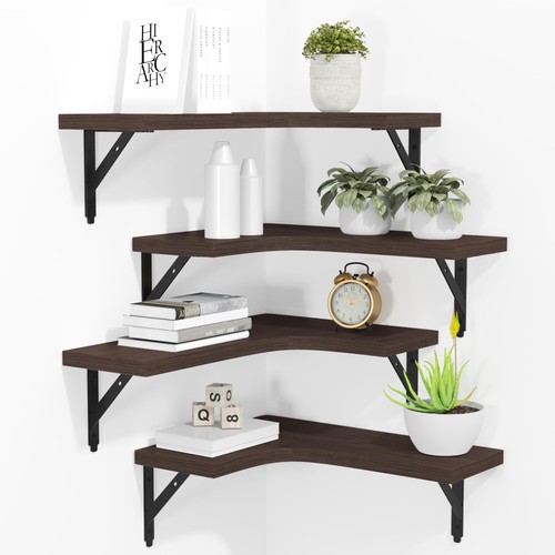 Corner floating shelves wall - shelves,