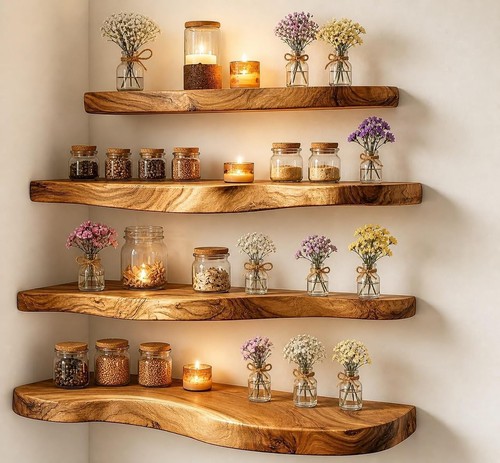 Live edge floating wall - live,