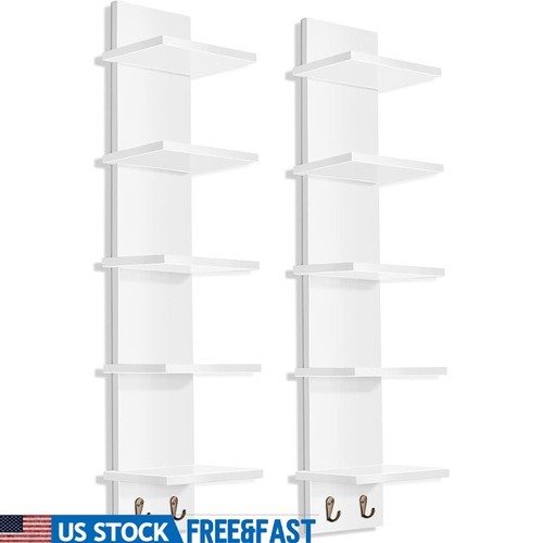 Floating corner wall shelf - wall, w/