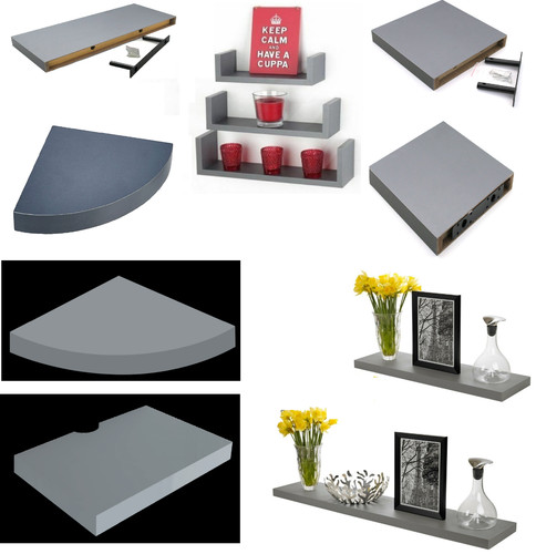 Grey high gloss floating - grey,