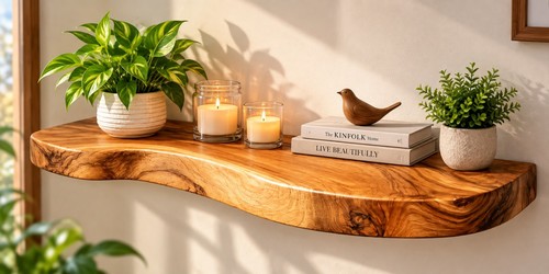 Live edge floating - live, wall