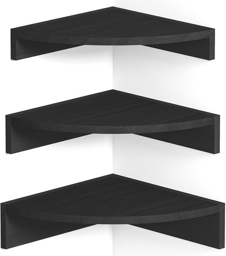 Black corner shelf - corner, wall