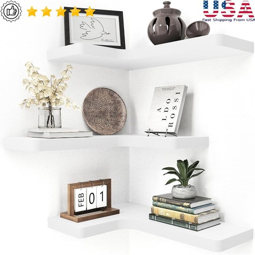Corner floating shelves set - shelves, of