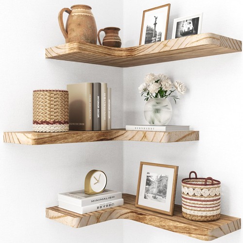 Floating corner shelves set - floating,