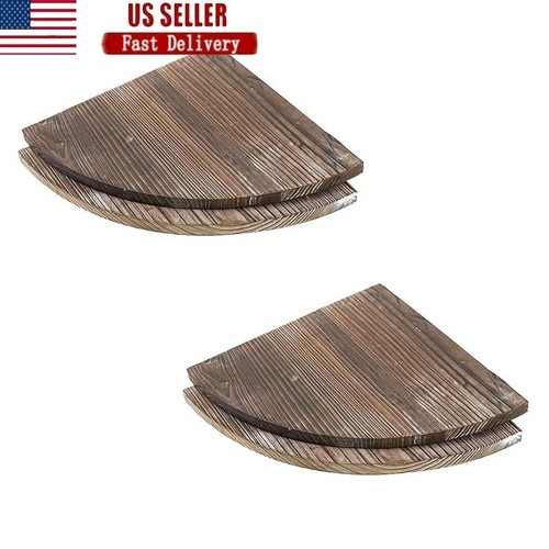 Rustic floating corner shelves - floating,