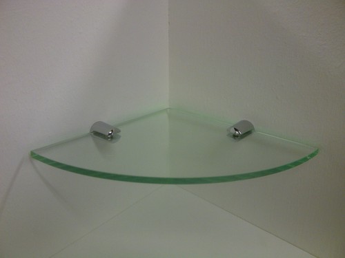 Floating corner shelf chrome - corner,