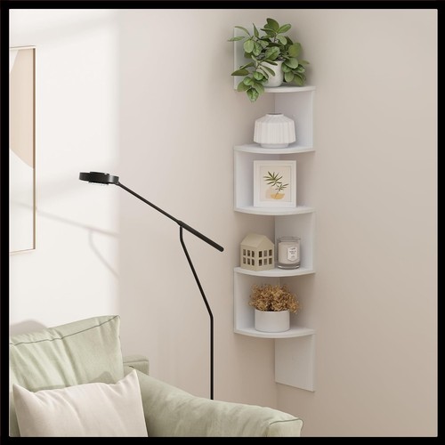 Sleek white floating corner - white,